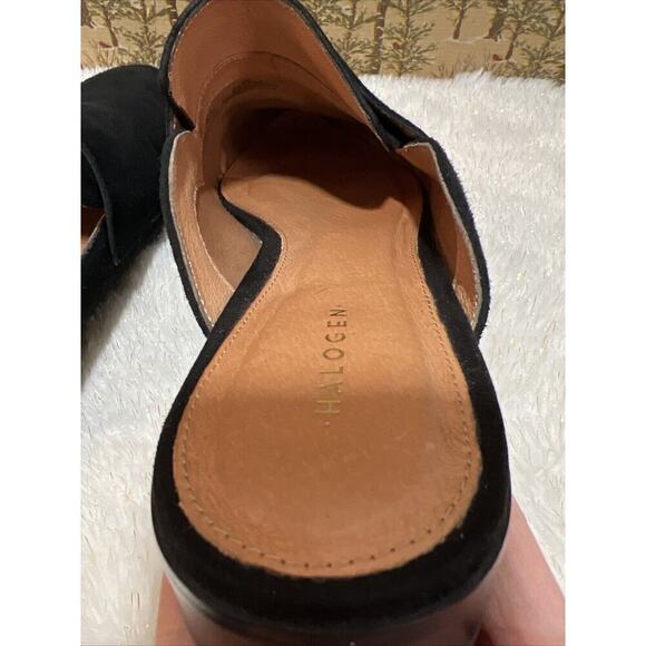 Halogen Clog Slip on Loafers 9M Black Suede Mules Y2K Preppy Gilmore‎ Girls EUC - Picture 6 of 11